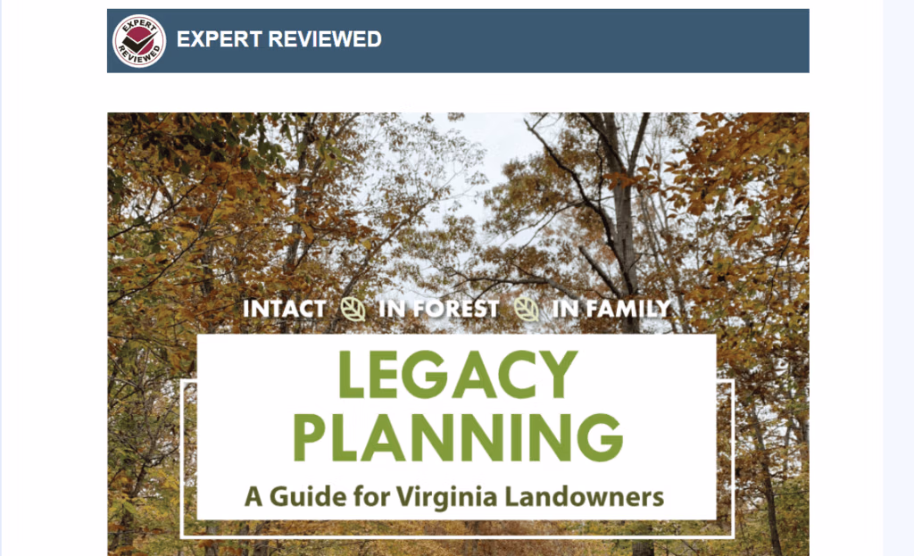 Virginia Cooperative Extension - Legacy Planning Guide