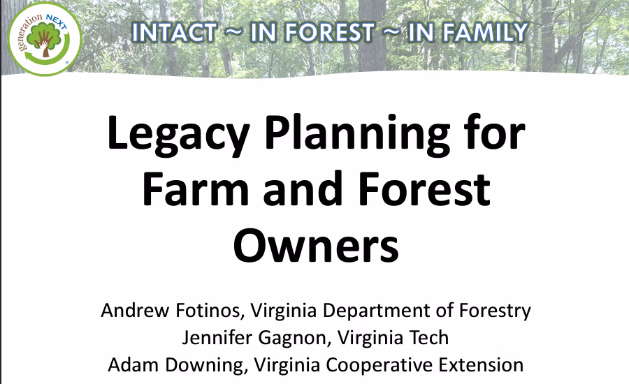 Virginia Cooperative Extension - Legacy Planning Slides
