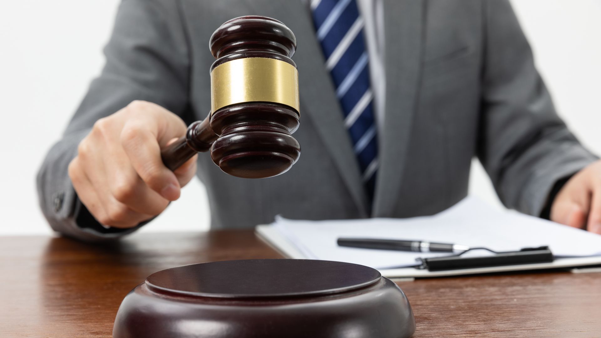 Judge with gavel symbolizing legal authority and court decisions