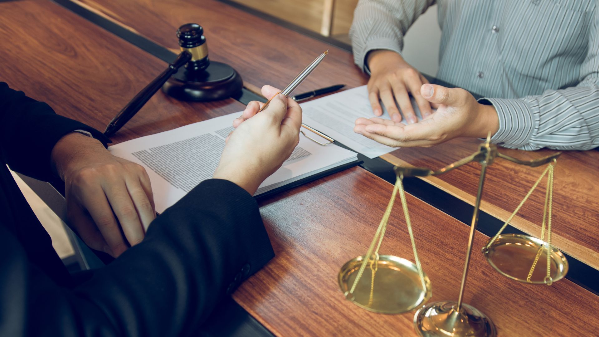 Lawyer explaining Virginia power of attorney document to client